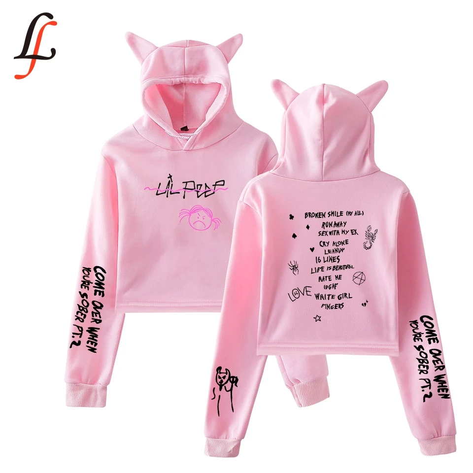Lil открытым Harajuku кошачьими ушками кепки пикантные толстовки тенденции моды