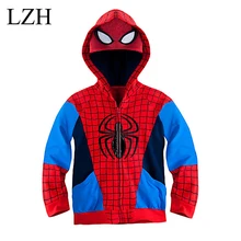 En Vente! 2015 Hiver Nouveaux Enfants De Mode Spider man Manteau Pour Garçons Veste Spiderman Enfants hoodies Survêtement