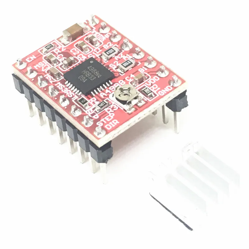 5Pcs A4988 StepStick Stepper Driver+Heatsink for Reprap Pololu 3D Printer Red Motor Driver -B119