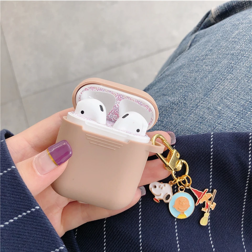 Милый мультяшный силиконовый чехол для Apple Airpods, чехол, аксессуары, Bluetooth наушники, наушники, защитный чехол, декоративная коробка, сумка