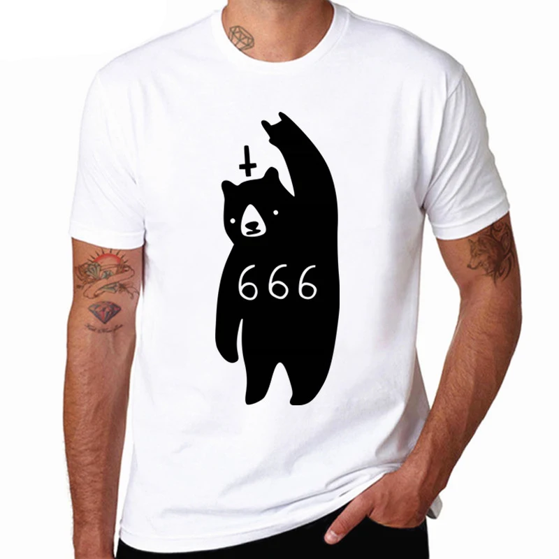 Модная мужская футболка с изображением Сатанинского козла Baphomet летняя круглым
