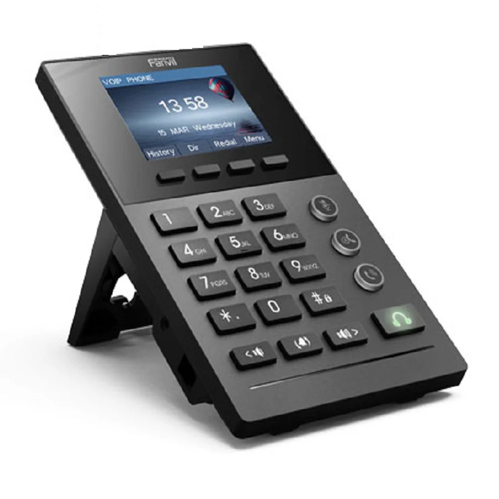 Fanvil X2, ip-телефон, центр вызовов, телефон с 2,8 дюймовым цветным экраном, ЖК-кнопка, поддержка подсветки, порт гарнитуры RJ9 и 3,5 мм