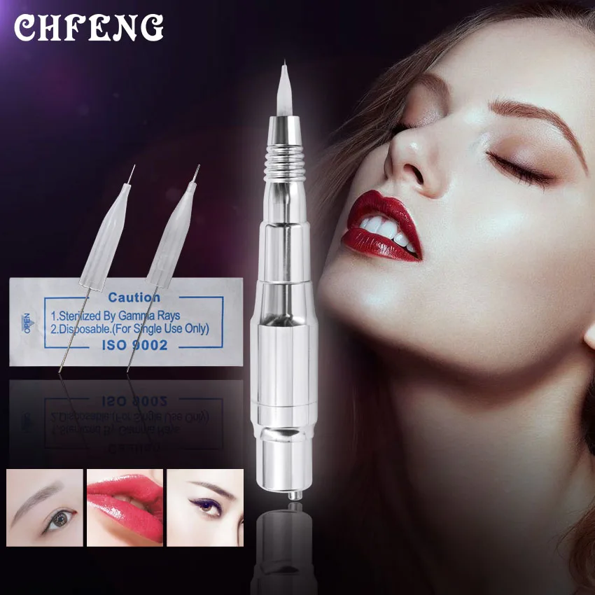

Permanent Makeup Machine Swiss Motor for Eyebrow Lip Liner Microblading Digital Motor Gun with Sterilized Tattoo Needle and Tips
