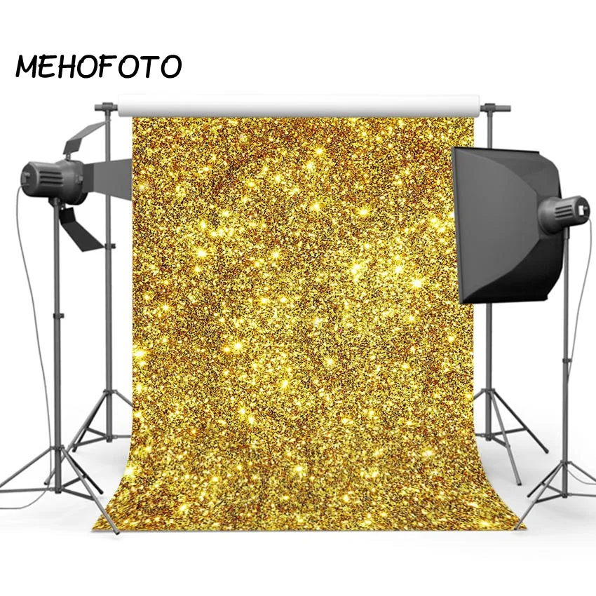 

Photography Backdrops Golden Glitter Print Sequins Bokeh Portrait Photo Background for Party Decor Photo Booth Ins Photographic