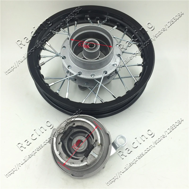 Rear 10 inch 28holes Aluminum Alloy Wheel Rims Drum Brake hub For dirt bike pit bike CRF Kayo BSE Apollo