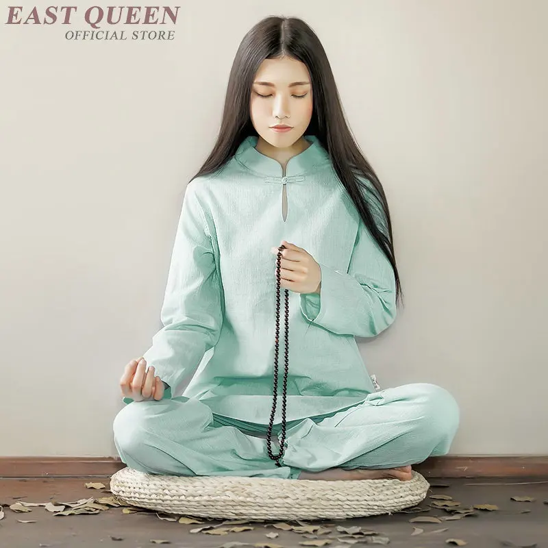 Meditation cushion suit Chinese traditional women clothing zen women