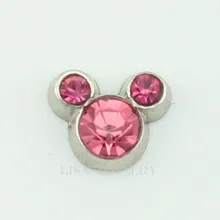 10PCS October birthstone mickey head floating charm military floating charms for glass floating locket