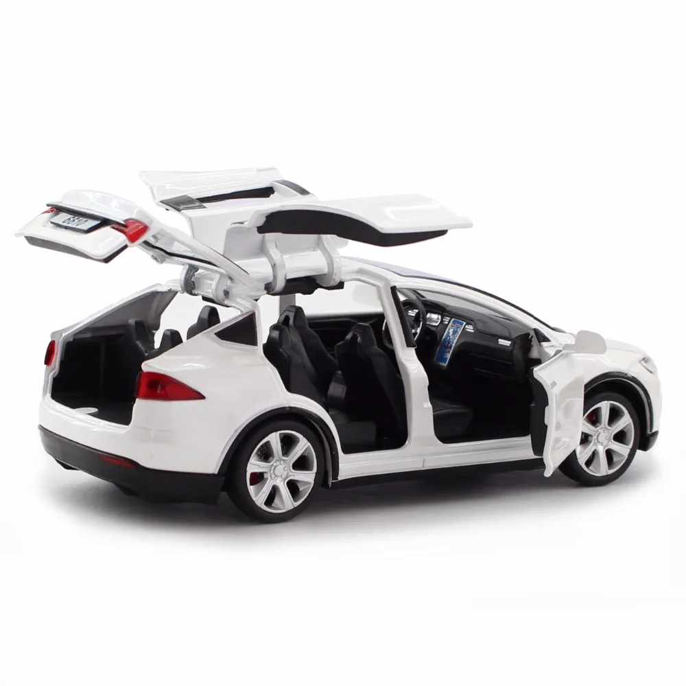 Новинка 1:32 Tesla модель X автомобиля из сплава Литые и игрушечные автомобили