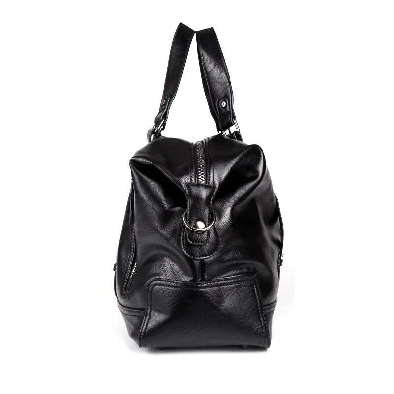 Модная мужская дорожная сумка для багажа непромокаемый Чемодан вещевой мешок большой вместительные сумки Повседневная Высокая емкость PU