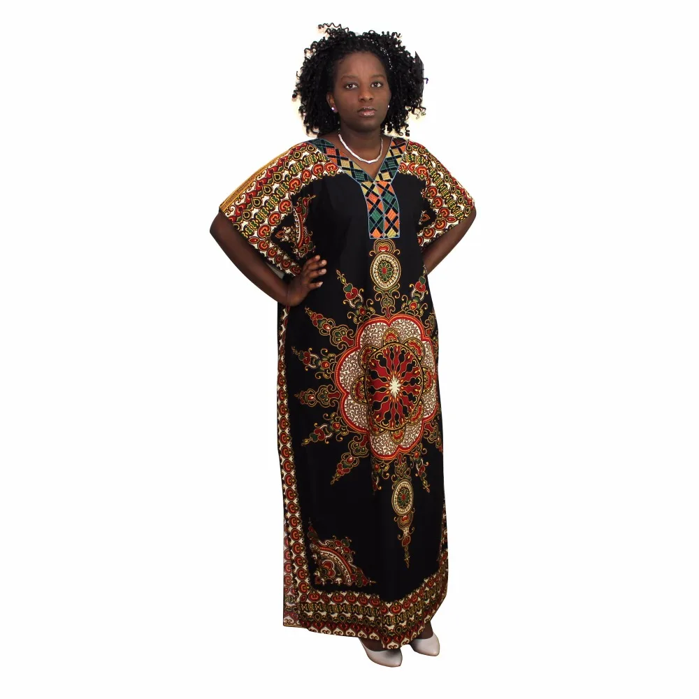 Dashikiage хлопок модные женские традиционные африканские принты Дашики вечерние размера плюс длинное платье макси платье