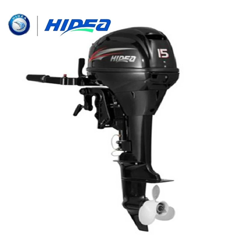Best Price HIDEA Hot Selling Water Cooled 2-stroke 15 HP Marine Engine Outboard Motor For Boats long shaft
