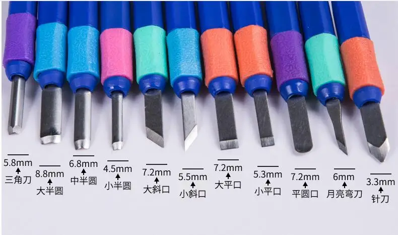 

carving knife SK2 rubber carving Knife pencil sharpener cutting knife rubber cutting 11pc/set