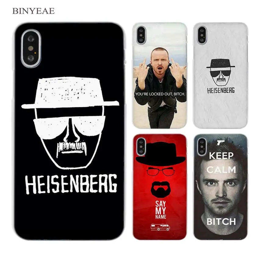 

BINYEAE Breaking Bad Chemistry Walter white Clear Cell Phone Hard Case Cover for iPhone X 6 6s 7 8 Plus 5 5s SE 5c 4 4s