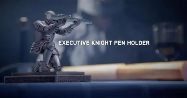 Классический держатель для ручки рыцарь с ручкой из нержавеющей стали креативные держатели для ручки в качестве подарка на день рождения бизнес-подарок