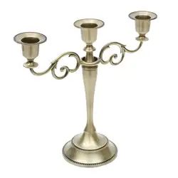Серебряная/бронзовая 3-5Arms Металлическая Подставка для свечей свадебное украшение подсвечник металлическая подставка Mariage домашний декор