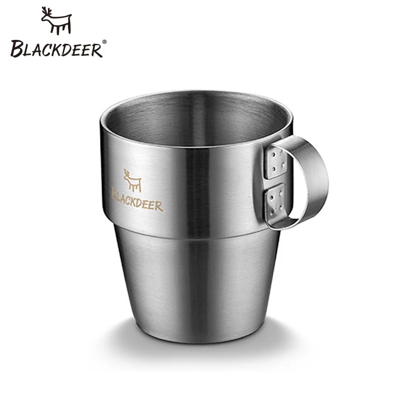 BLACKDEER herramientas portátiles de Camping de acero inoxidable tazas de agua de café de doble capa taza aislada para el hogar al aire libre Picnic Camping
