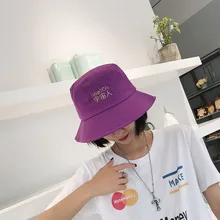 Новая летняя индивидуальная текстовая вышивка Рыбацкая шляпа средство для защиты от солнца солнцезащитная Кепка Складная Солнцезащитная Панама шапочки