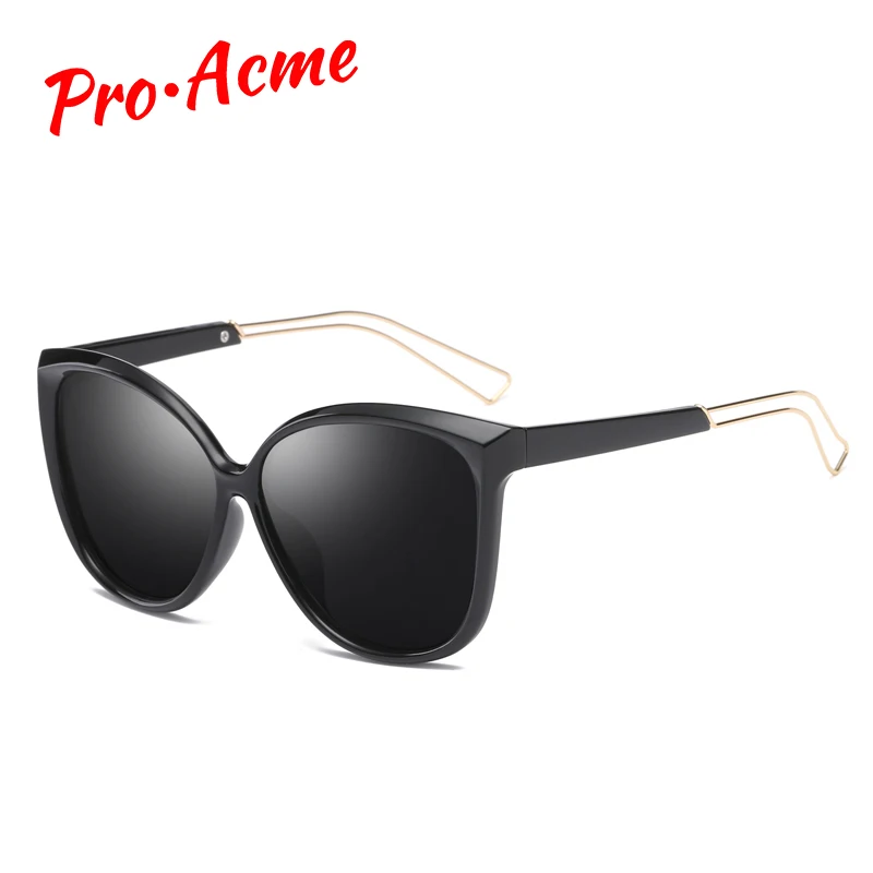 Pro acme Новый кошачий глаз солнцезащитные очки Для женщин Мода Брендовая Дизайнерская обувь поляризованные зеркальные солнцезащитные очки