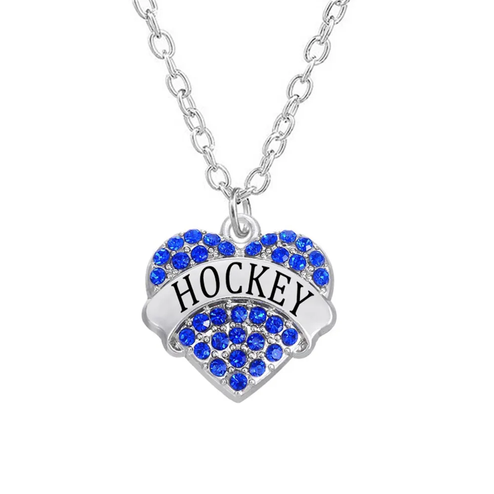 One Piece Hotsale Alloy Silver Tone Hearts In Crystal Hockey Words