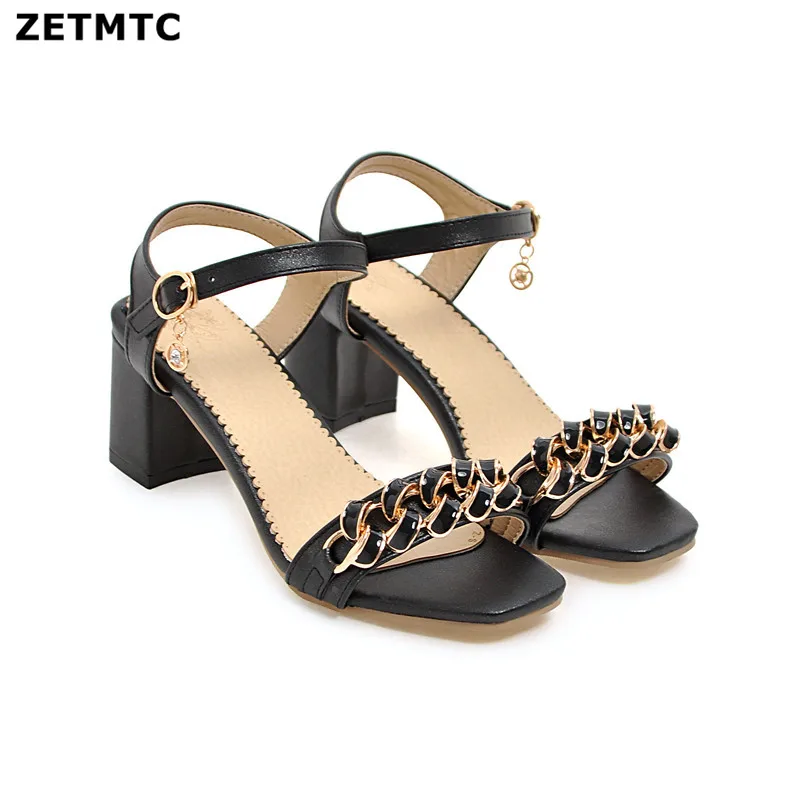 

Women Pumps Sandals Summer Open Toe Women High HeelsLow Block Heel Women Shoes Gladiator Shoes Ankle Strap 2019 Casual