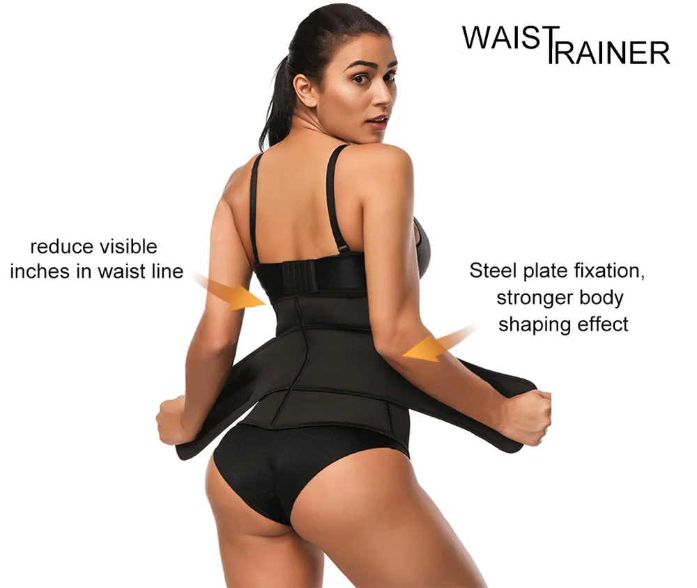 HEXIN Waist Trainer Abdominal Belt High Compression Zipper Plus Size Latex Waist Cincher Corset Underbust Body Shaper Fajas spanx bodysuit