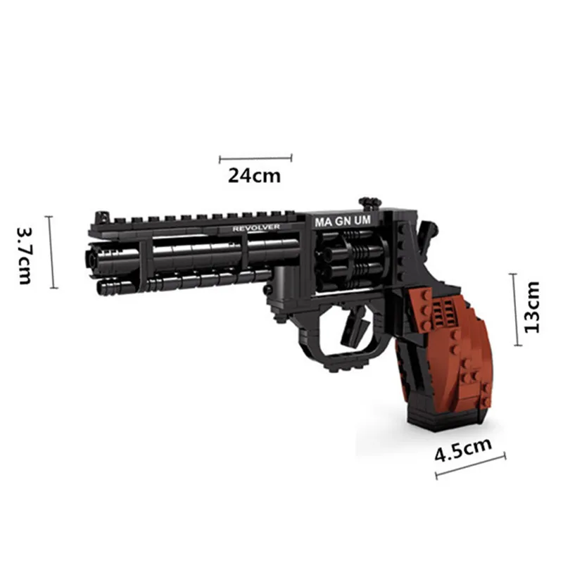 300pcs Top Gun Building Blocks Weapon Revolver Pistol Power Gun Enlighten Building Blocks Figures SWAT Building Block Toys