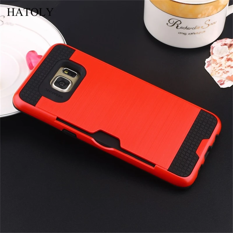 HATOLY Case For Samsung Galaxy S6 Edge Plus 5.7" Brushed Armor Silicone