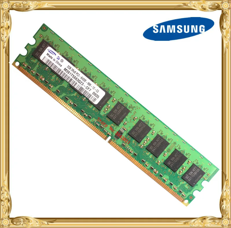 Samsung Серверная память DDR2 2 Гб чистая ECC 800 МГц PC2-6400E UIMM ram 240pin 6400 2G 2Rx8