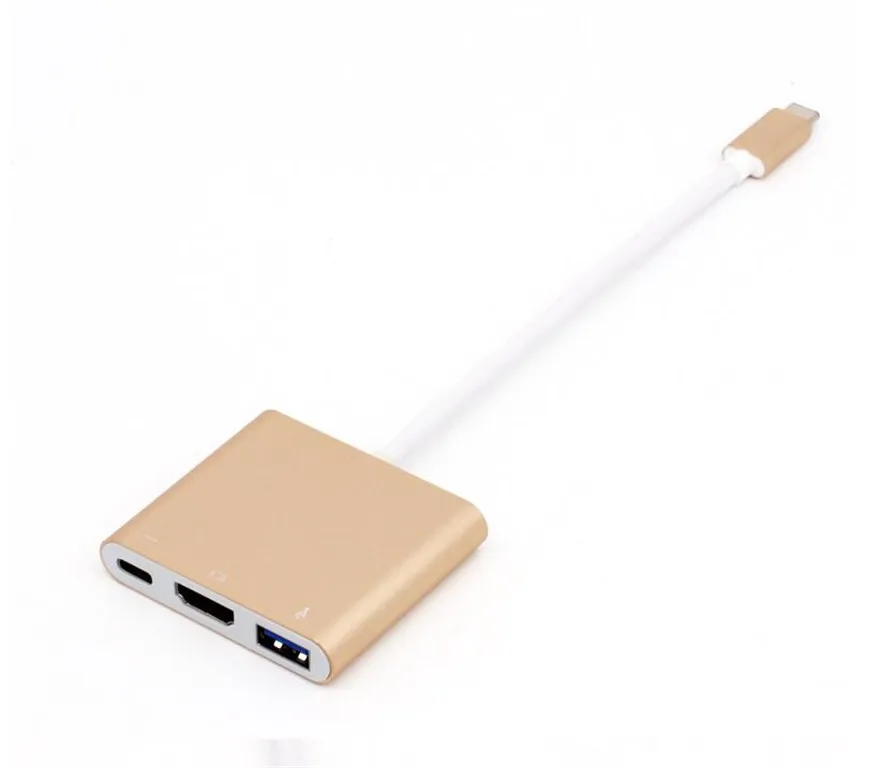 50 шт. 3 в 1 USB хаб Тип C USB 3,1 C PD USB-C 4 K* 2 K 1080 p HDMI USB3.0 USB 3,0 адаптер для Apple Macbook