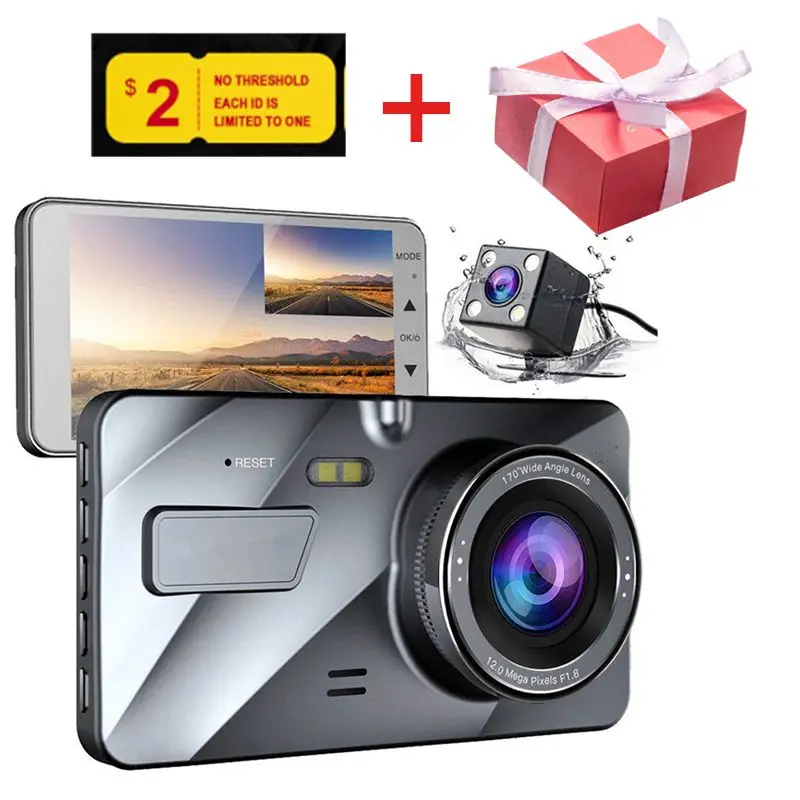 

CHARONPLU DVR Dash Camera Dual Dash Cam Car Dash Camera Dash Cam 4k/Con Vision Nocturna Vehicle Blackbox DVR Car Camera Full HD