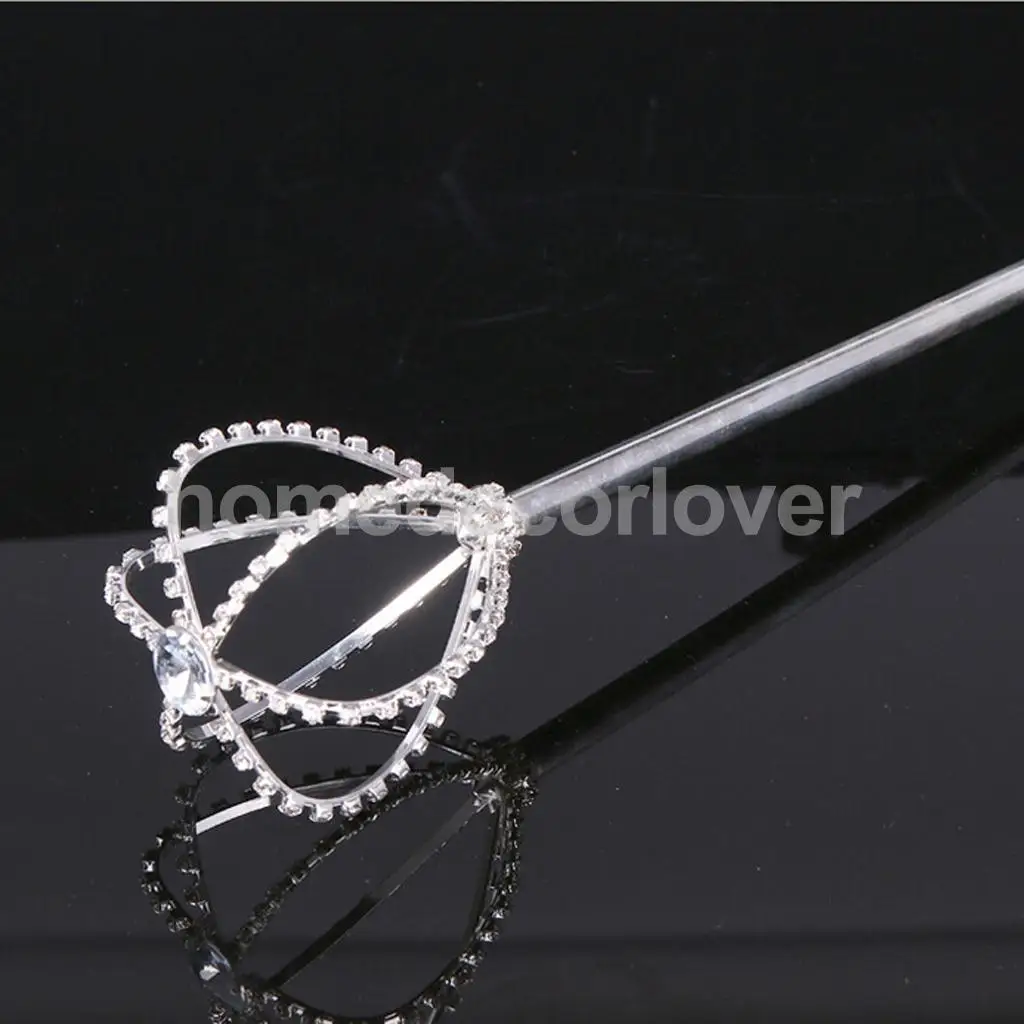 

Silver Fairy Princess Angel Wand Stick Fancy Dress Girls Magical Scepter Costume Props