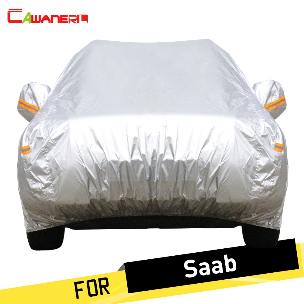 Cawanerl Auto Car Cover Outdoor Anti UV Sun Rain Snow Resistant Cover Dust Proof For Saab 900