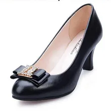2017 Women Pumps Crystal Shoes Woman zapatos mujer Butterfly-knot high heels Rubber ladies shoes Slip-on womens shoes N192