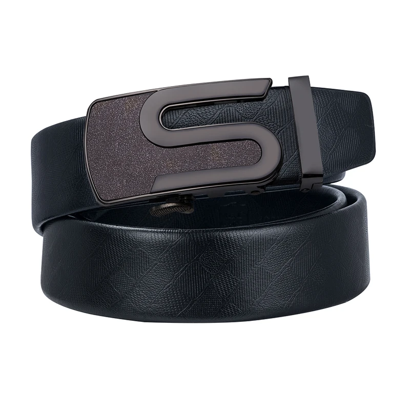 Fashion S Belt Buckles for Men Hot Sale Real Leather Belt Men Black Leather Belts 3.5cm Wide ...