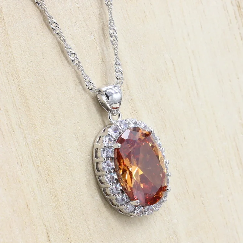 

925 Stamped Silver Champagne Ston Jewelry