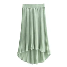 Женские повседневные однотонные плиссированные юбки летние резинка на талии Новая модная брендовая юбка Женская милая Свободная юбка Saias Faldas