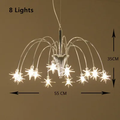 Итальянский дизайн, звездная люстра, лампа для гостиной, спальни, детской комнаты, люстра для девочки, интерьерная домашняя люстра, дизайнерская Подвесная лампа - Цвет абажура: A