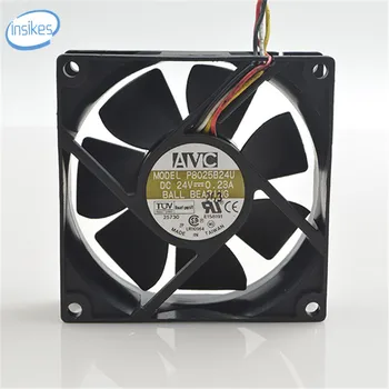 

P8025B24U 4 Wires Inverter Industrial Computer Cooling Fan DC 24V 0.23A 4200RPM 8025 80*80*25mm 8cm
