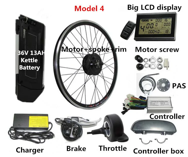 Новое поступление литиевых Батарея E-велосипед conversion kit дешевые цены педаль помочь Электрический велосипед conversion kit - Цвет: Model 4 350w