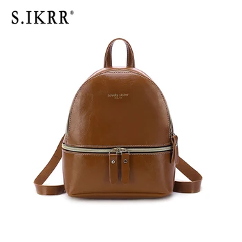 

S.IKRR New Designer Fashion Women Backpack Mini Soft Touch Multi-Function Small Backpack Female Ladies Shoulder Bag Girl Purse