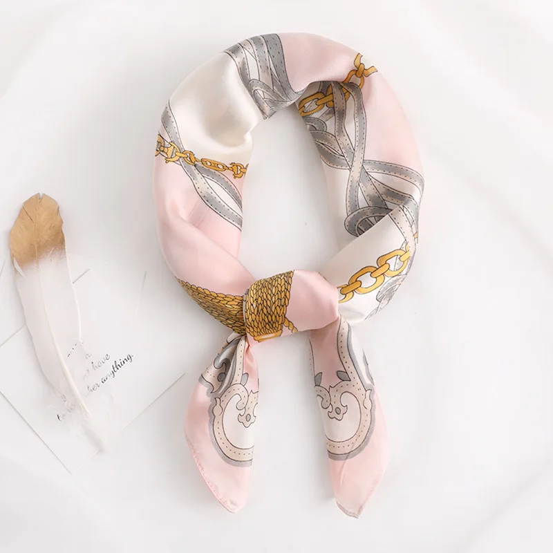 2019 New Square Scarf Women Fashion Silk Scarves and Wrap Ladies Retro Spring Summer Print Office Hair Neck foulard 2019 New Square Scarf Women Fashion Silk Scarves and Wrap Ladies Retro Spring Summer Print Office Hair Neck foulard