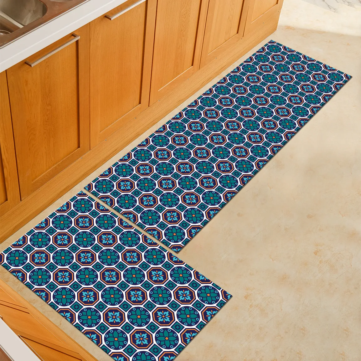 Zeegle кухонные принадлежности с принтом коврики для прихожей кухонные коврики ковер для гостиной Противоскользящий коврик для ванной комнаты домашний журнальный столик коврики