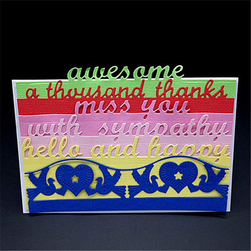 

Blessing Letters Metal Cutting Dies for Scrapbooking Photo Album Embossing DIY Paper Cards Making Decorative Stencil Craft