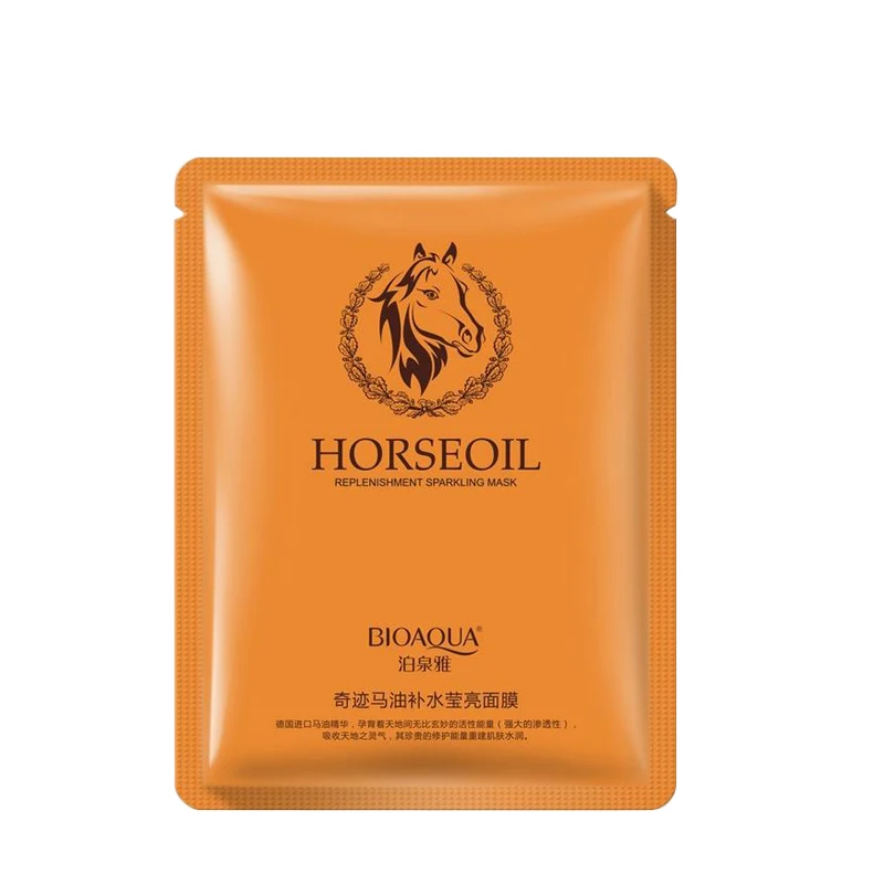 

korean sheet mask Female Horse Oil skin bleaching cream for dark skin Whitening Treatments Masks Facial Face Care BIOAQUA