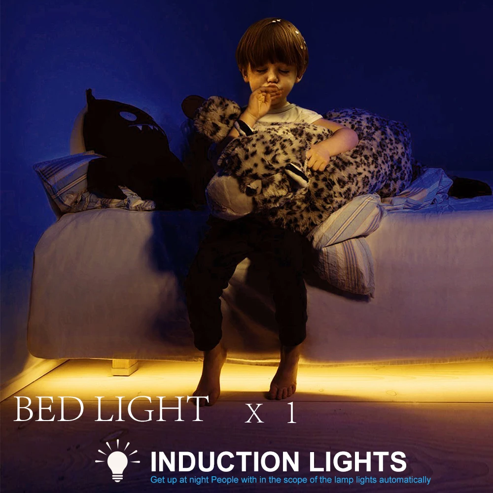 

[DBF]Motion Sensor LED Strip Waterproof 1.2M 36LED PIR LED Strip Warm White with Automatic Shut Off Timer High Quality Bed Light