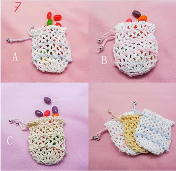 

free shipping mini HANDMADE knitting Creative favor bags for baby shower 300 pcs/lot ,LV171