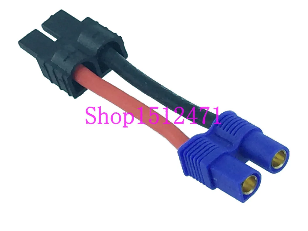 

EC3 Female to Traxxas TRX Male Plug Connector Adapter E-Flite Tenergy 14AWG 5cm