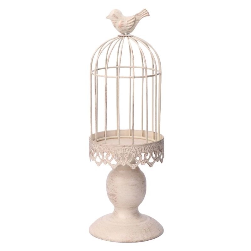 Metal Bird Cage Candle Holder Tealight Candlestick Hanging Lantern
