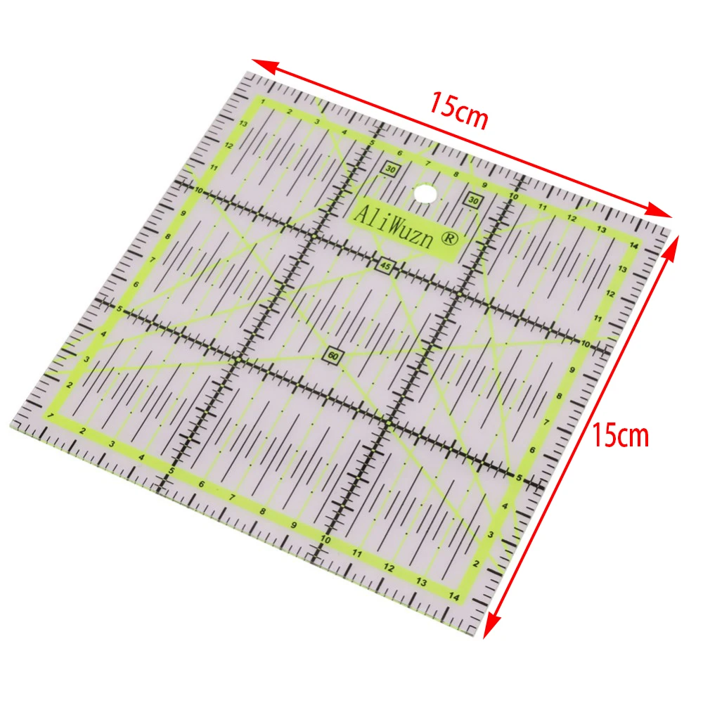 1 шт. 150*150*2 мм Лоскутная линейка DIY Инструменты для рукоделия акриловый материал высокая прозрачность Простота в использовании