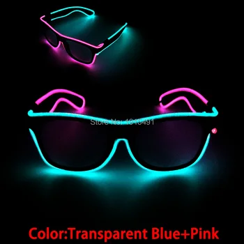 

Neon Led Strip Double Colors Mixed 20pcs Wholesales Halloween Glasses EL Cable Rope Blinking Eyewear as Grand Party Supplies